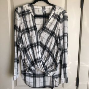 Long Sleeve Plaid Splendid Top